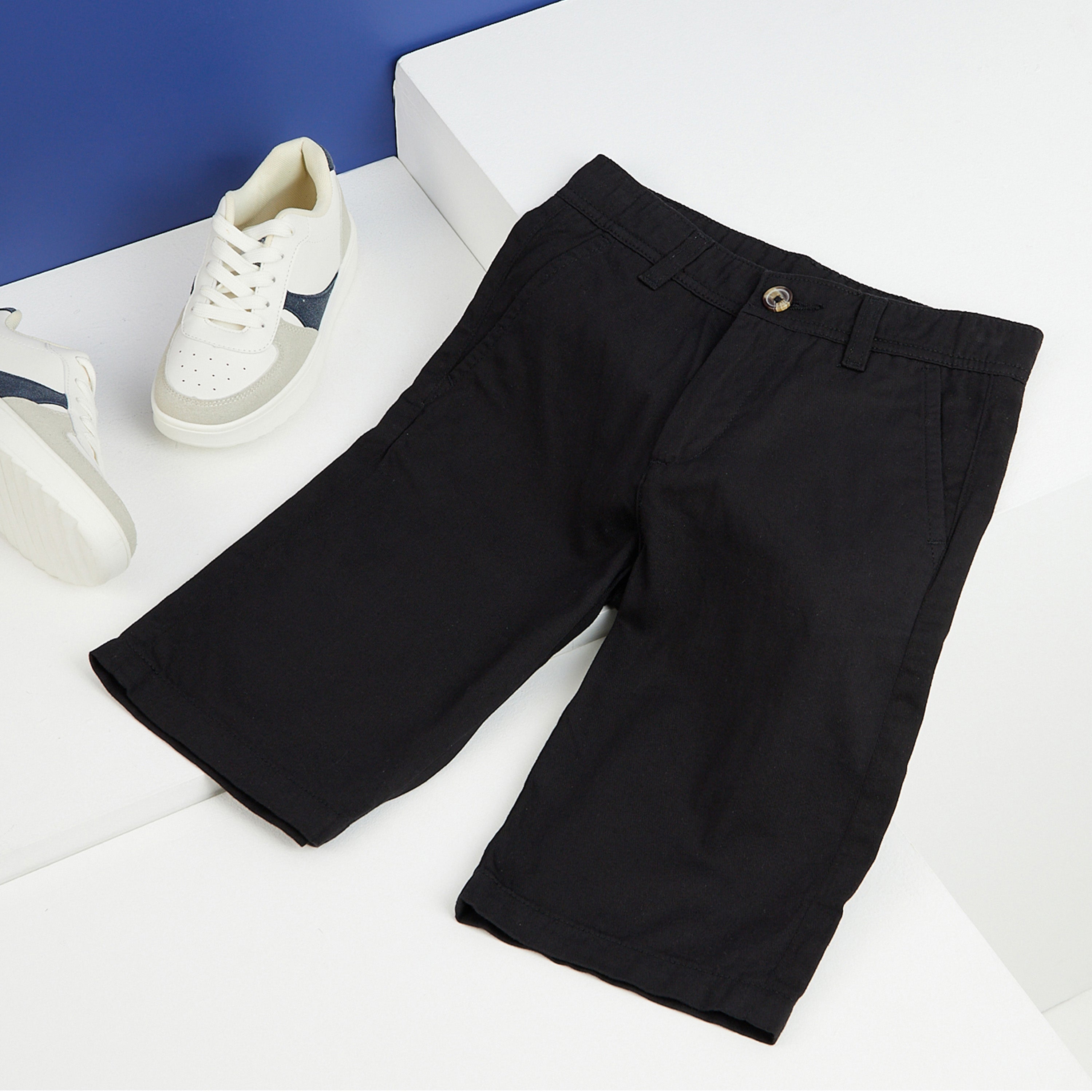 Boys' Chino Shorts,  Knee Length Boys Shorts with Adjustable Waist - Get Trend