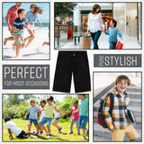 Boys' Chino Shorts,  Knee Length Boys Shorts with Adjustable Waist - Get Trend