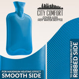 Hot Water Bottle Large 1.8L Rubber Hot Water Bag - Blue - Get Trend