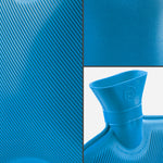 Hot Water Bottle Large 1.8L Rubber Hot Water Bag - Blue - Get Trend