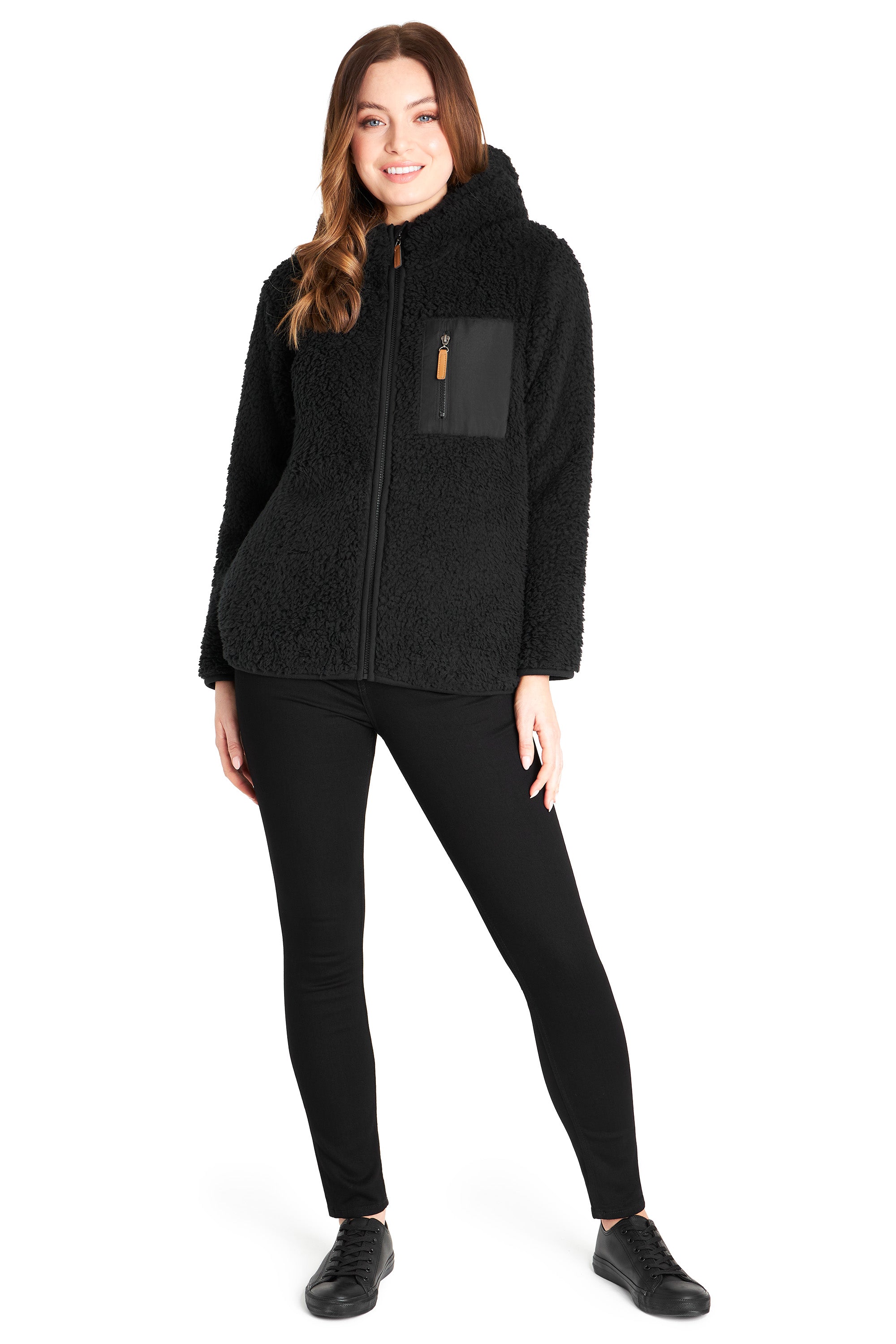 CityComfort Hoodies for Women and Teens, Fluffy Teddy Fleece Hoodie - Get Trend