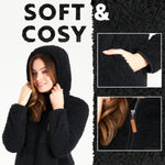 CityComfort Hoodies for Women and Teens, Fluffy Teddy Fleece Hoodie - Get Trend