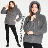 CityComfort Hoodies for Women and Teens, Fluffy Teddy Fleece Hoodie - Get Trend