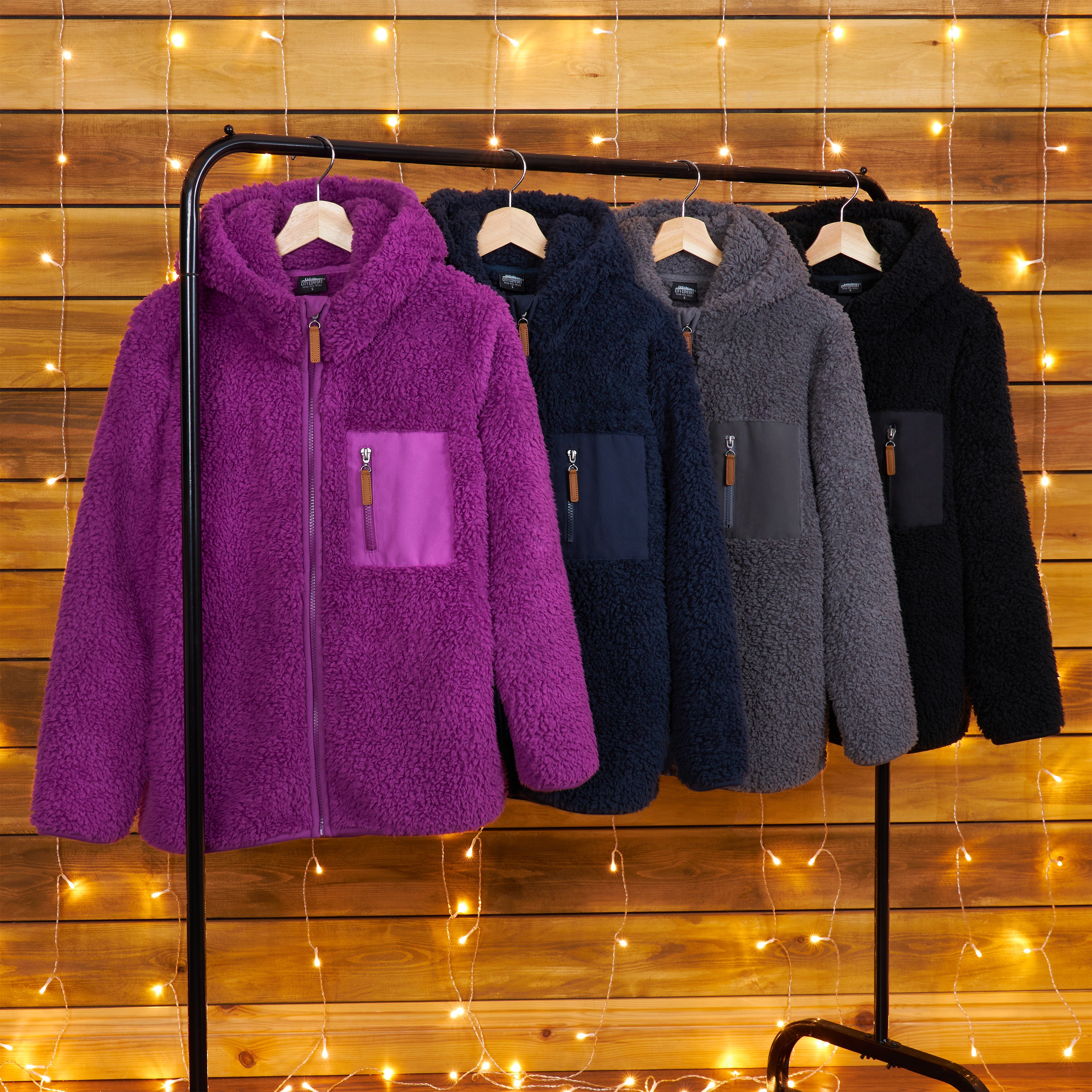 CityComfort Hoodies for Women and Teens, Fluffy Teddy Fleece Hoodie - Get Trend