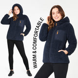 CityComfort Hoodies for Women and Teens, Fluffy Teddy Fleece Hoodie - Get Trend