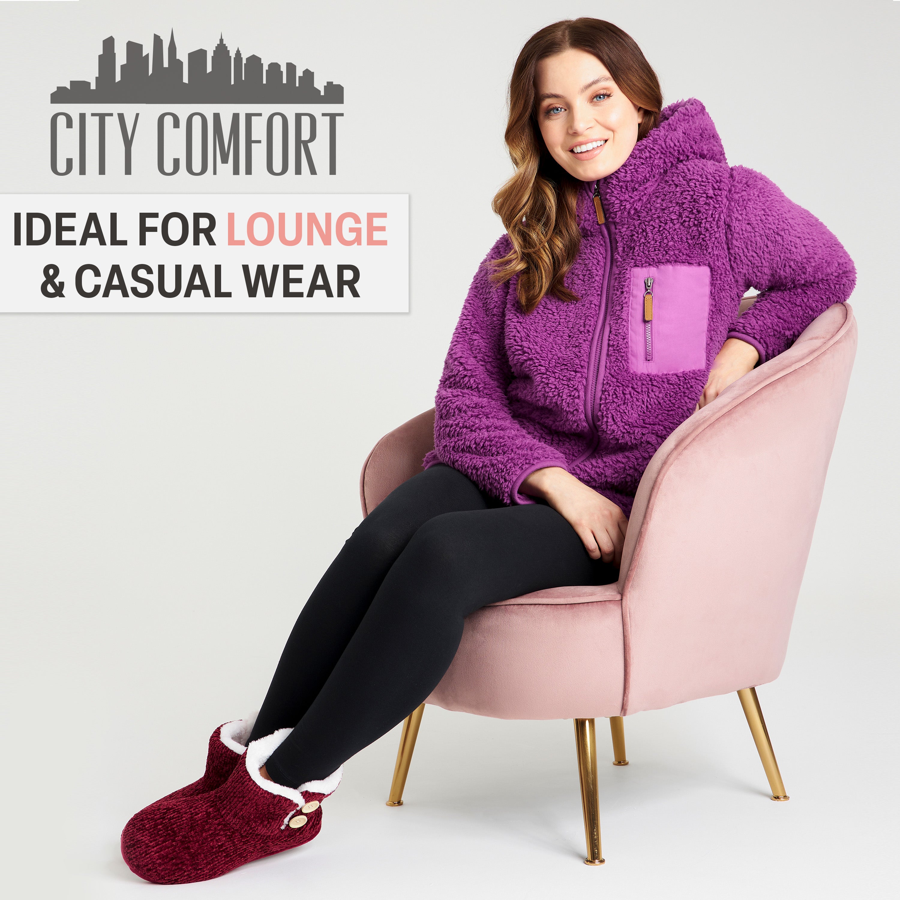 CityComfort Hoodies for Women and Teens, Fluffy Teddy Fleece Hoodie - Get Trend