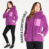 CityComfort Hoodies for Women and Teens, Fluffy Teddy Fleece Hoodie - Get Trend