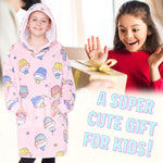 CityComfort Girls Oversized Blanket Hoodie Kids - Cupcake - Get Trend