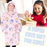 CityComfort Girls Oversized Blanket Hoodie Kids - Cupcake - Get Trend