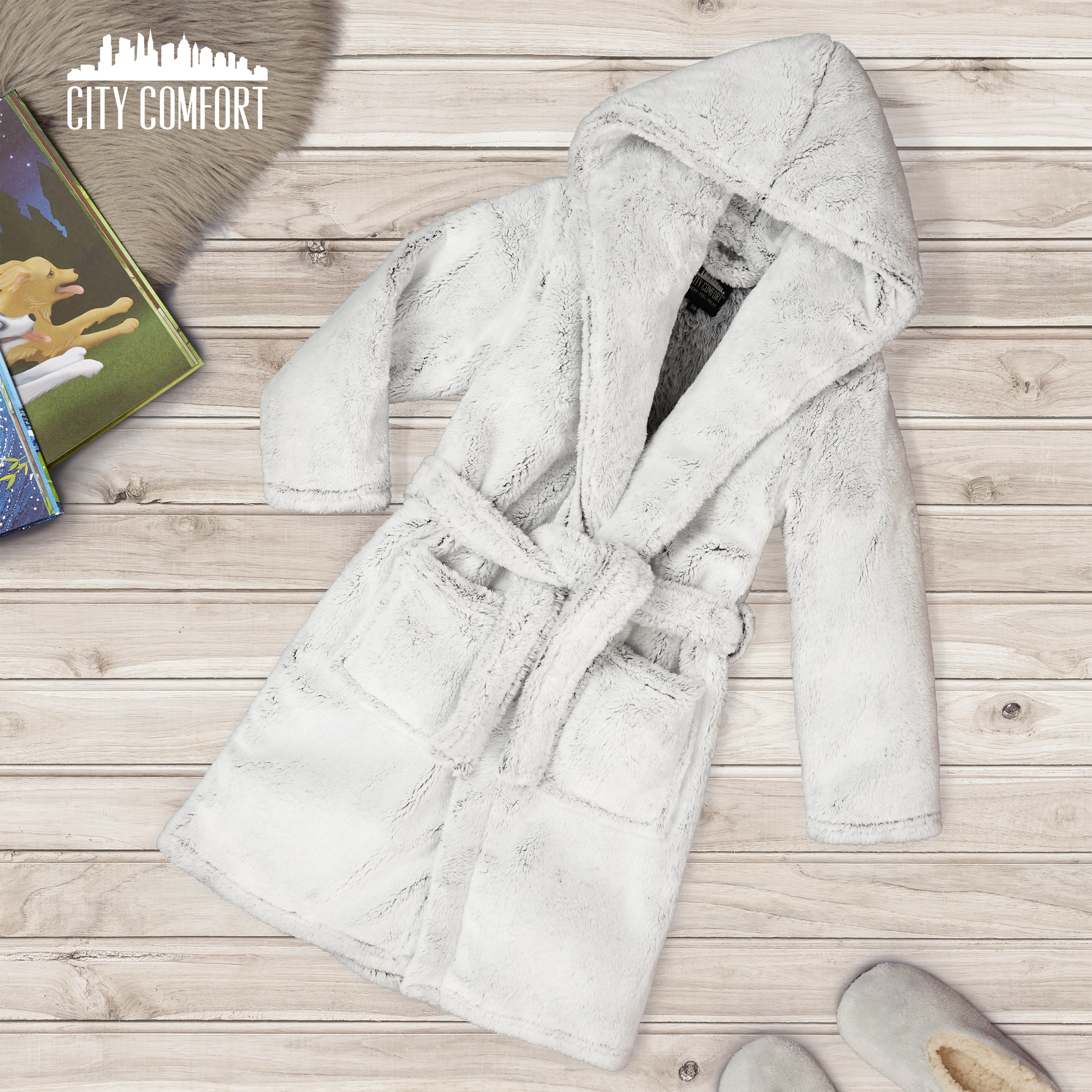 CityComfort Dressing Gown for Kids, Hooded Super Soft Kids Dressing Gowns - Get Trend