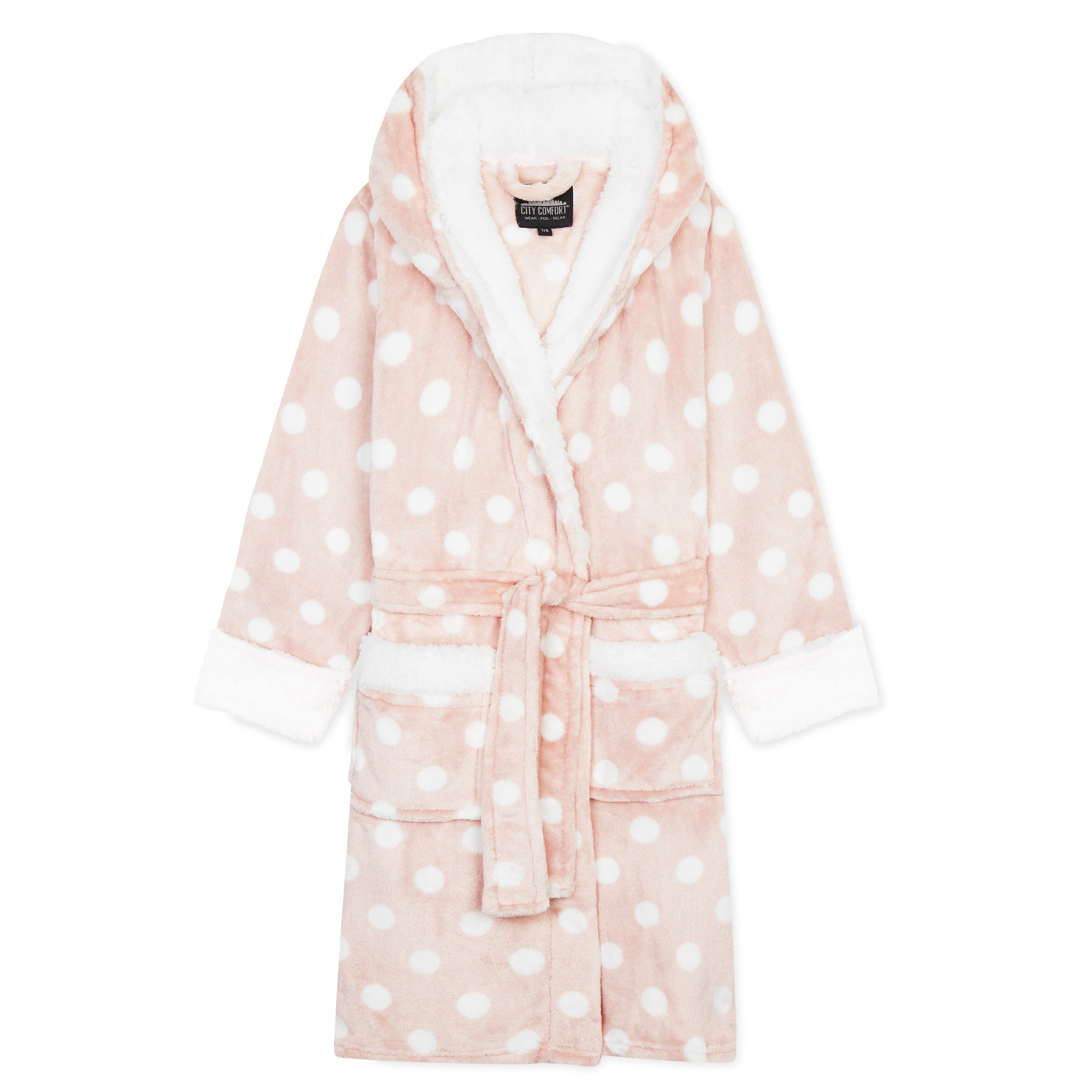 CityComfort Girls Dressing Gown, Hooded Fluffy Dressing Gown for Kids - Get Trend