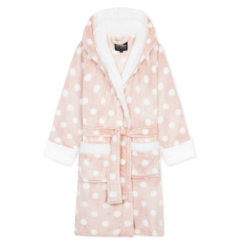 CityComfort Girls Dressing Gown, Hooded Fluffy Dressing Gown for Kids
