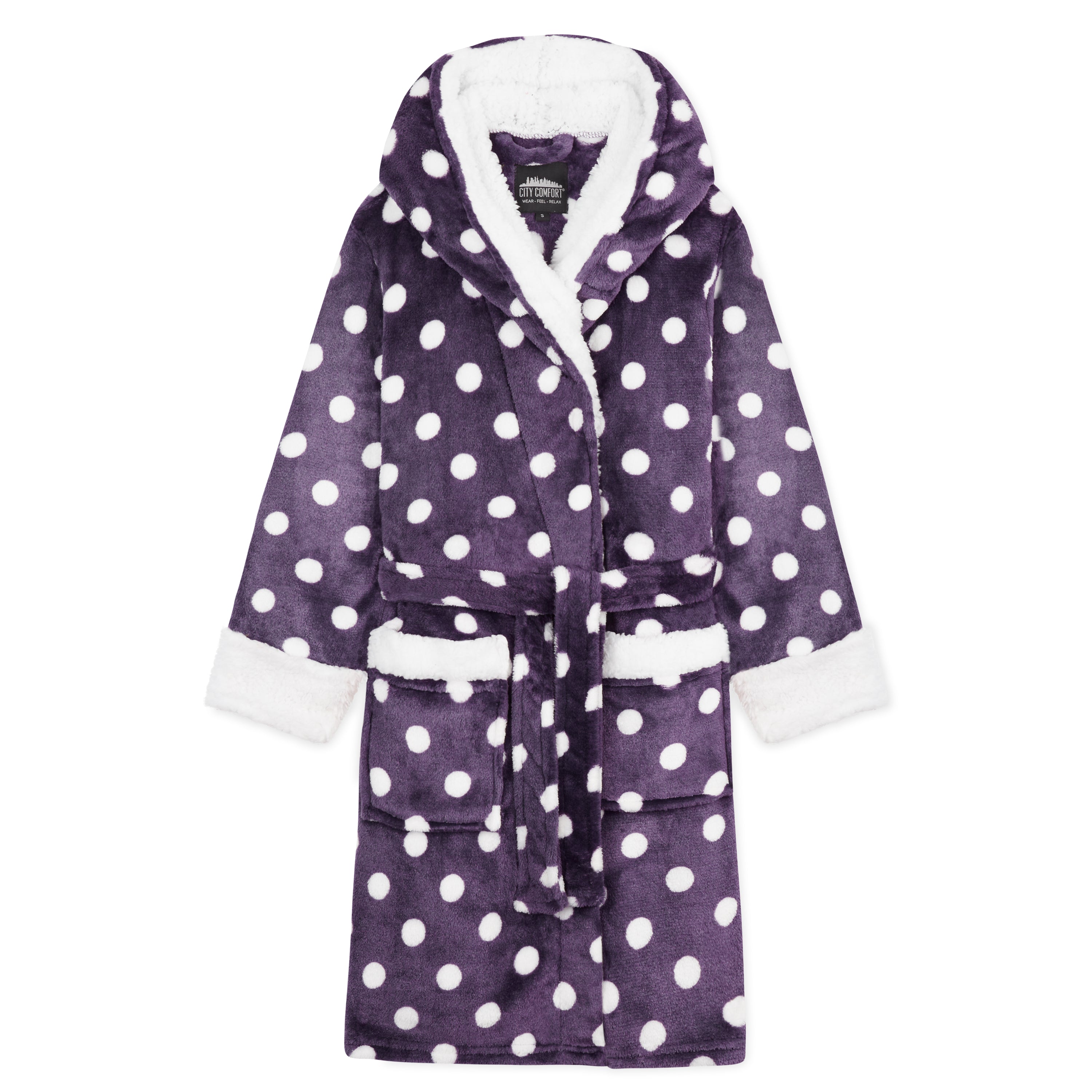 CityComfort Girls Dressing Gown, Hooded Fluffy Dressing Gown for Kids - Get Trend