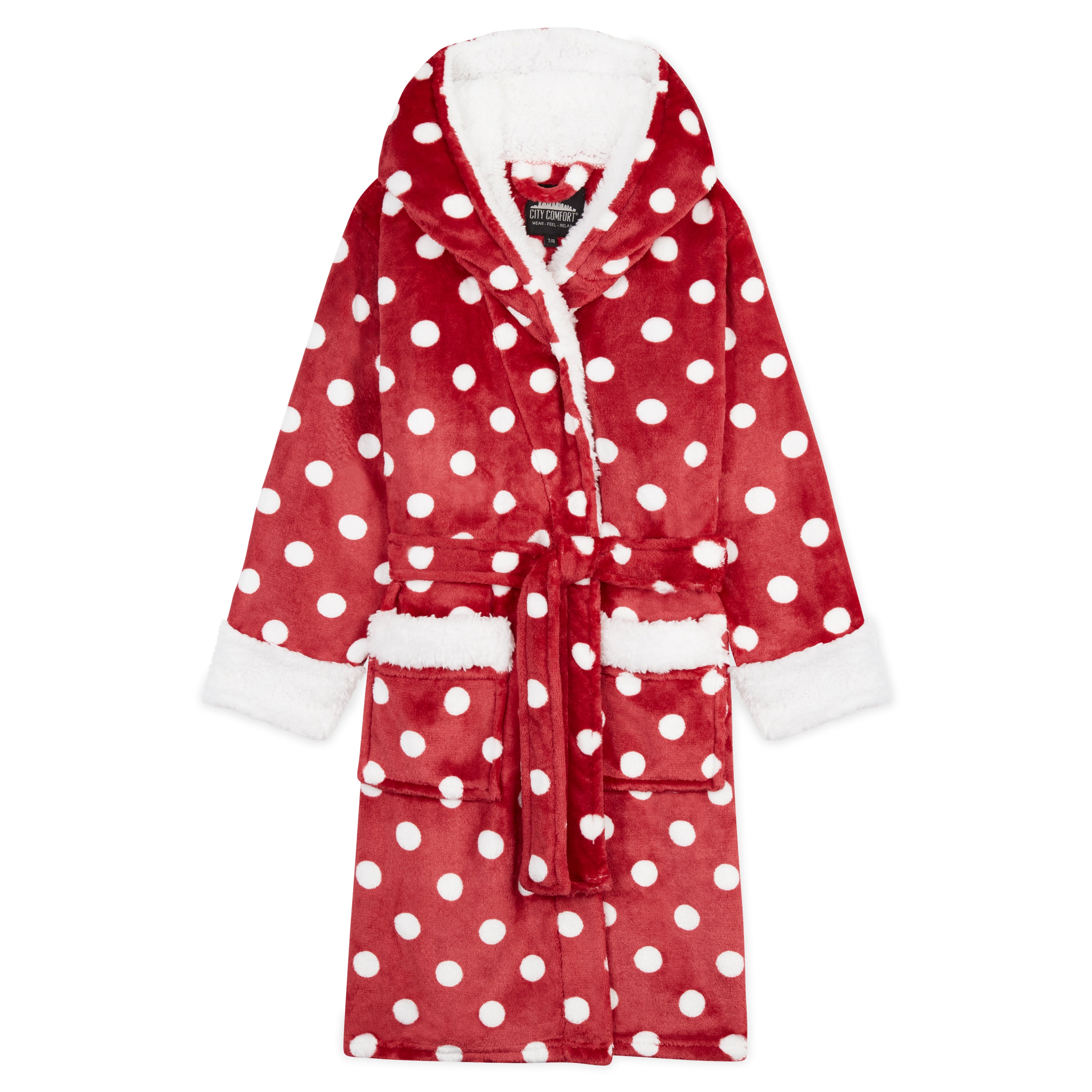 CityComfort Girls Dressing Gown, Hooded Fluffy Dressing Gown for Kids - Get Trend