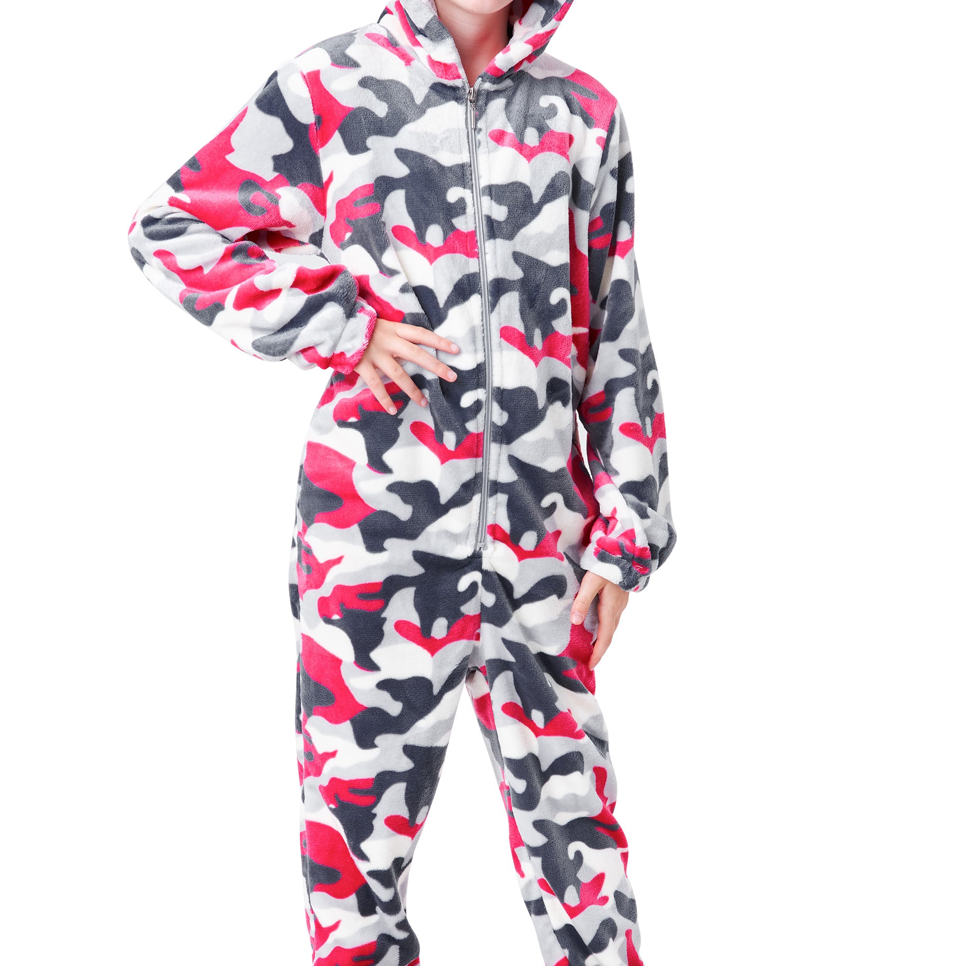 CityComfort Kids Onesie, All in One Pyjamas, Fleece Zip Up Jumpsuit - Get Trend