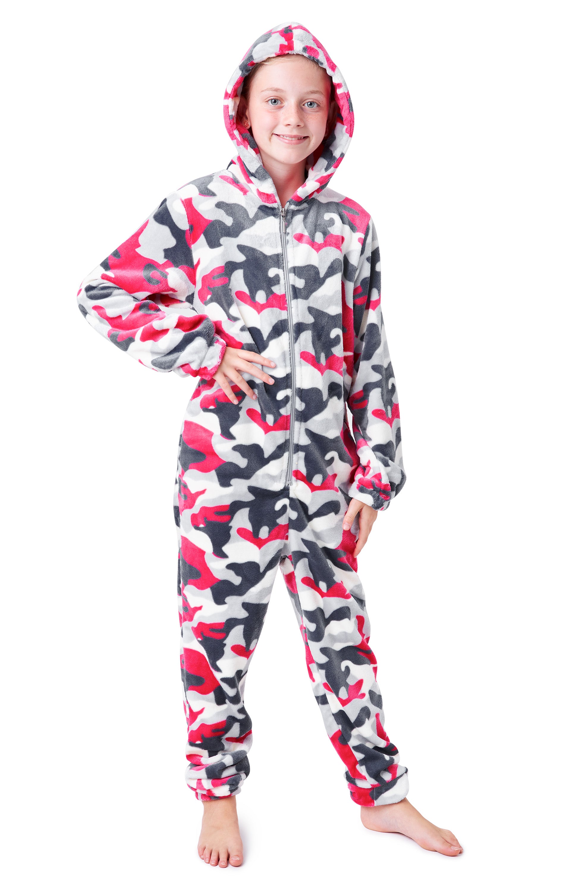 CityComfort Kids Onesie, All in One Pyjamas, Fleece Zip Up Jumpsuit - Get Trend