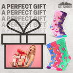 CityComfort Socks Women, 5 Pack of Crew Socks, Colourful Funny Socks for Women and Teens - Get Trend