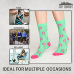 CityComfort Socks Women, 5 Pack of Crew Socks, Colourful Funny Socks for Women and Teens - Get Trend