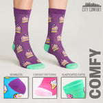 CityComfort Socks Women, 5 Pack of Crew Socks, Colourful Funny Socks for Women and Teens - Get Trend