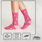 CityComfort Socks Women, 5 Pack of Crew Socks, Colourful Funny Socks for Women and Teens - Get Trend