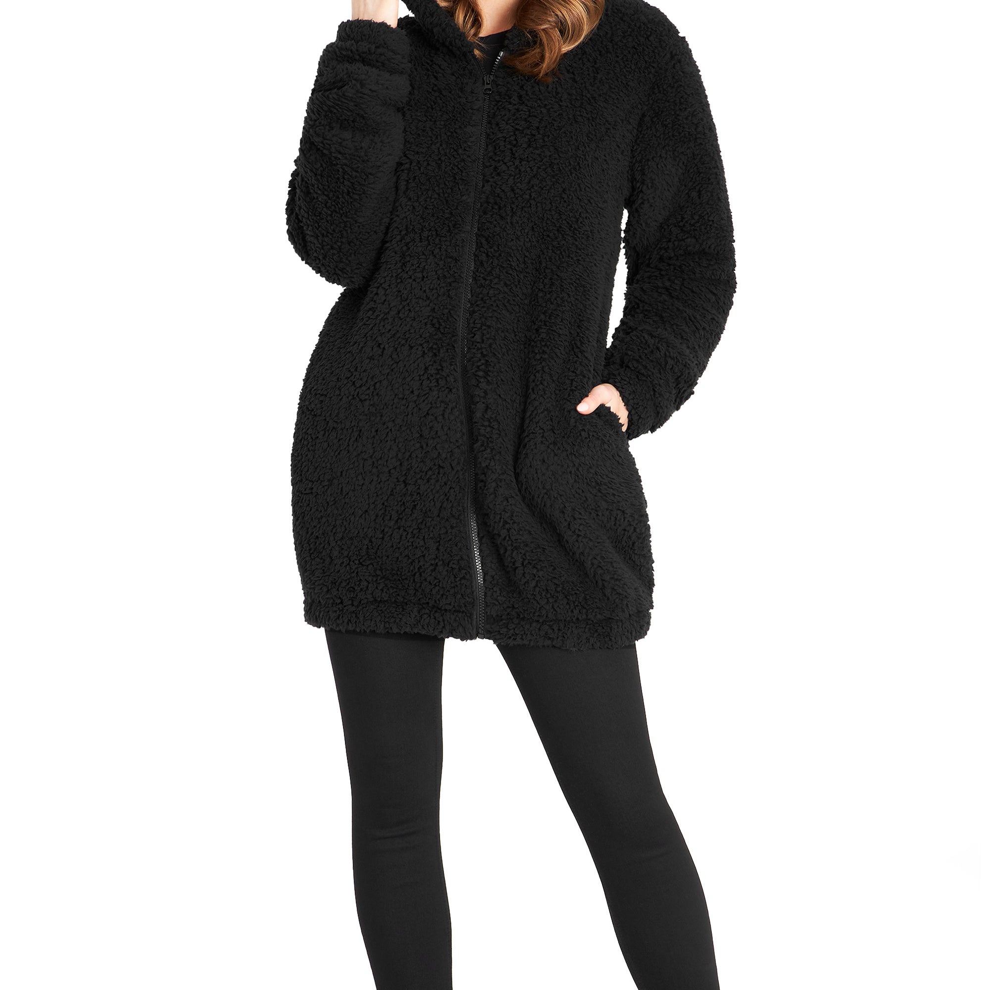 CityComfort Hoodies for Women and Teens, Fluffy Teddy Fleece Hoodie - Get Trend