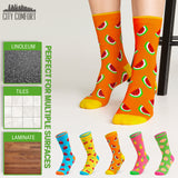 CityComfort Socks Women, 5 Pack of Crew Socks, Colourful Funny Socks for Women and Teens - Get Trend
