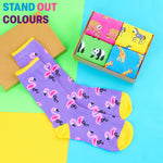 CityComfort Socks Women, 5 Pack of Crew Socks, Colourful Funny Socks for Women and Teens - Get Trend