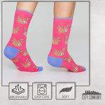 CityComfort Socks Women, 5 Pack of Crew Socks, Colourful Funny Socks for Women and Teens - Get Trend