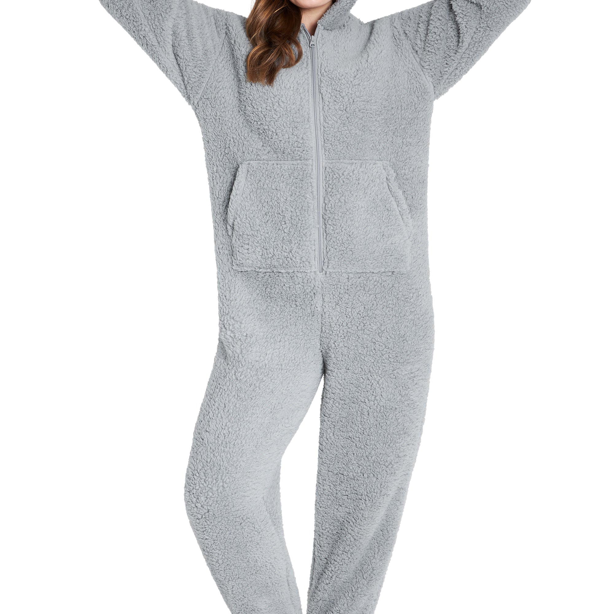 CityComfort Onesies for Women, Teddy Fleece Onesie, Warm Fluffy Loungewear - Get Trend