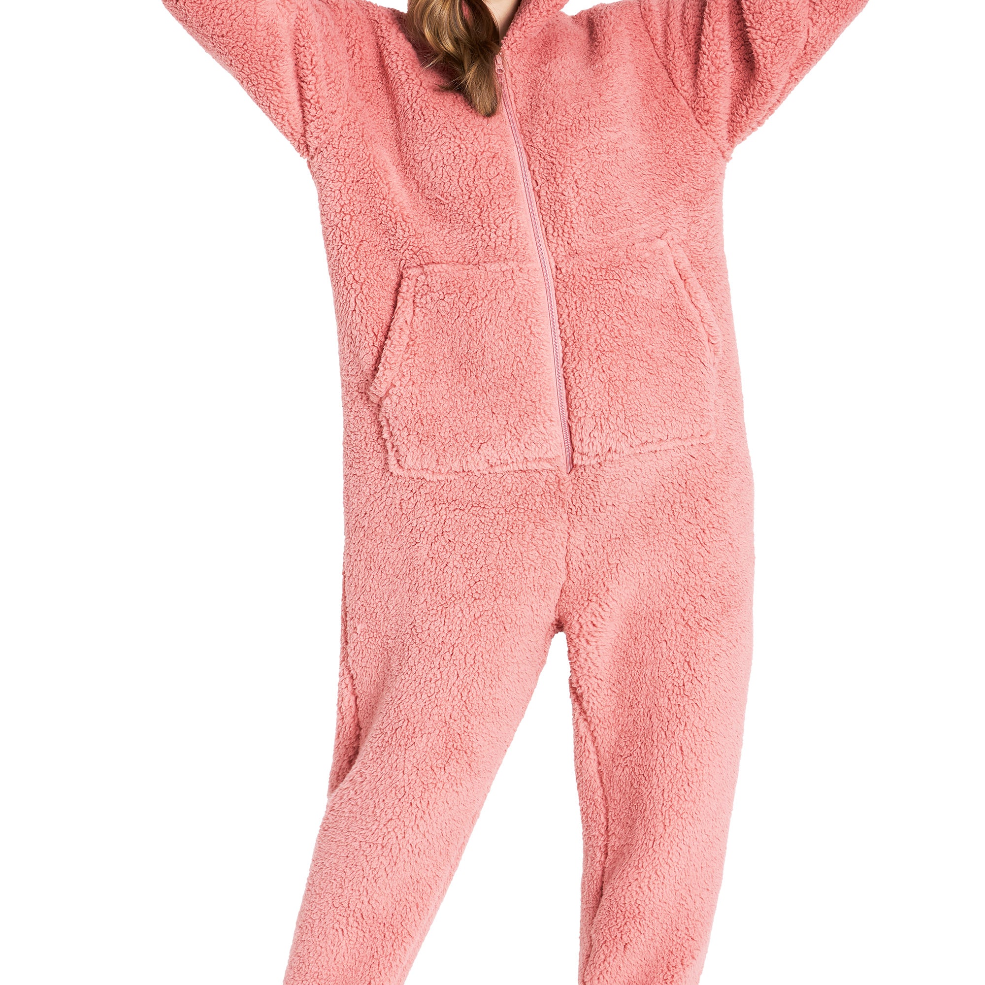 CityComfort Onesies for Women, Teddy Fleece Onesie, Warm Fluffy Loungewear - Get Trend