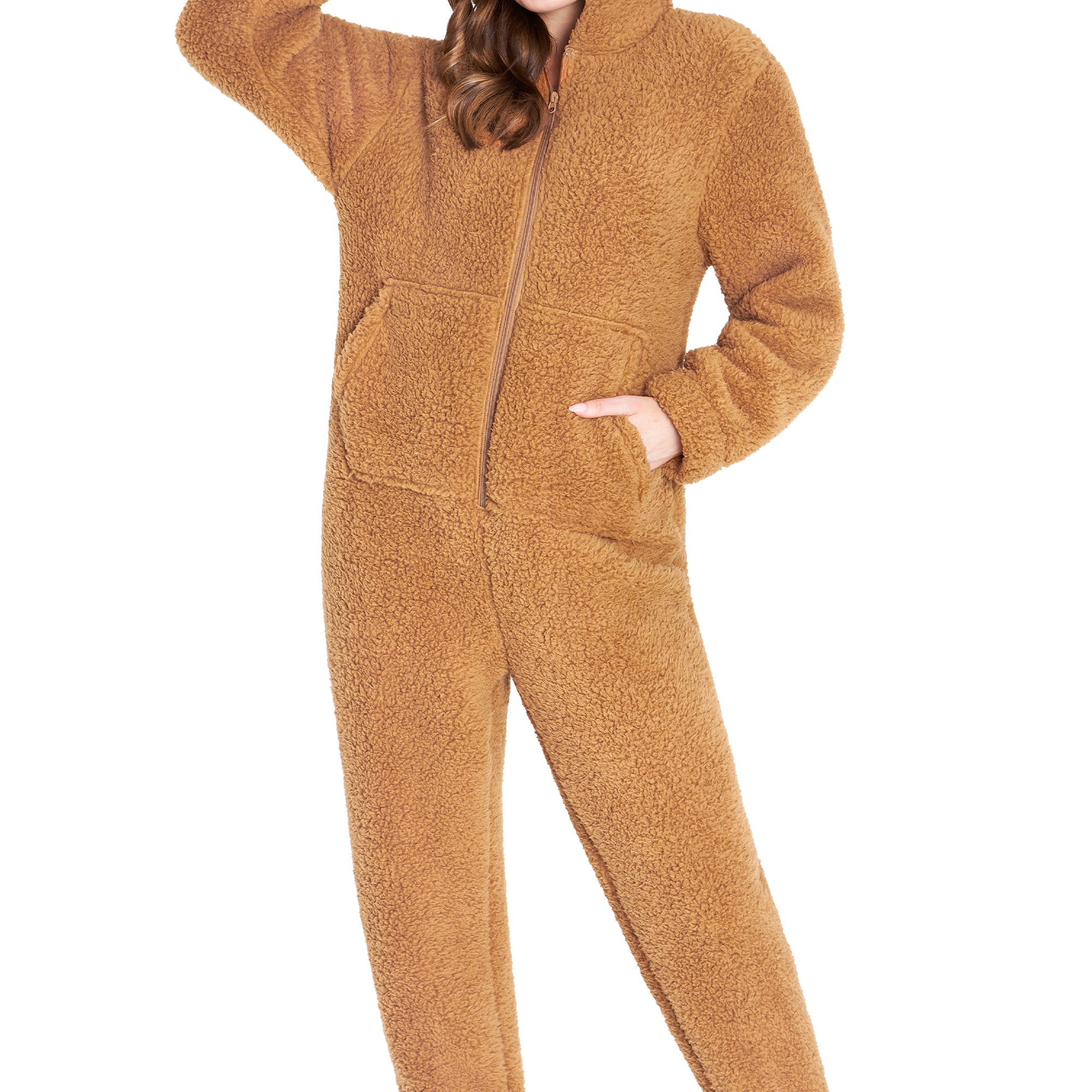 CityComfort Onesies for Women, Teddy Fleece Onesie, Warm Fluffy Loungewear - Get Trend
