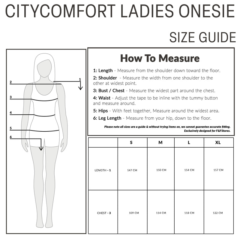CityComfort Onesies for Women, Teddy Fleece Onesie, Warm Fluffy Loungewear - Get Trend