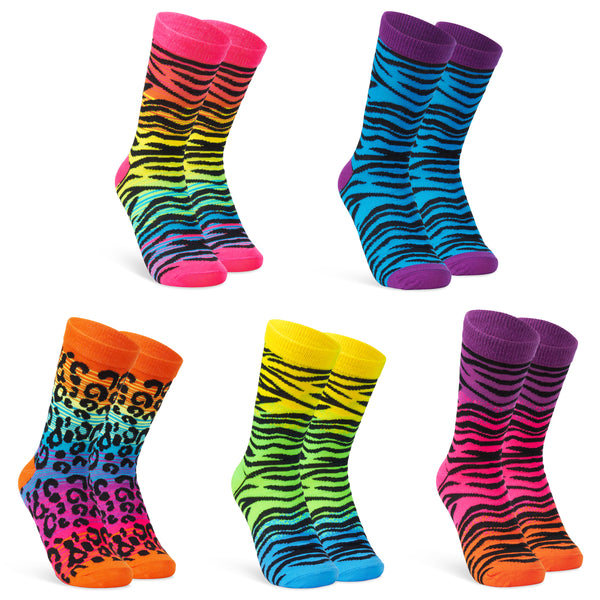 CityComfort Socks Women, 5 Pack of Crew Socks, Colourful Funny Socks for Women and Teens - Get Trend