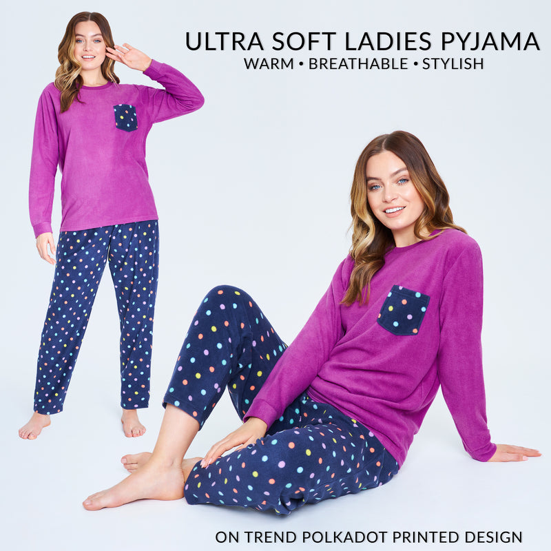 Ladies Pyjamas Set, Womens Loungewear Pyjamas, Comfy Warm Soft Loungewear PJs
