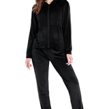 CityComfort Tracksuit Womens Full Set, 2 Piece Zip Up Velour Tracksuit - Get Trend
