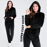 CityComfort Tracksuit Womens Full Set, 2 Piece Zip Up Velour Tracksuit - Get Trend