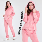 CityComfort Tracksuit Womens Full Set, 2 Piece Zip Up Velour Tracksuit - Get Trend