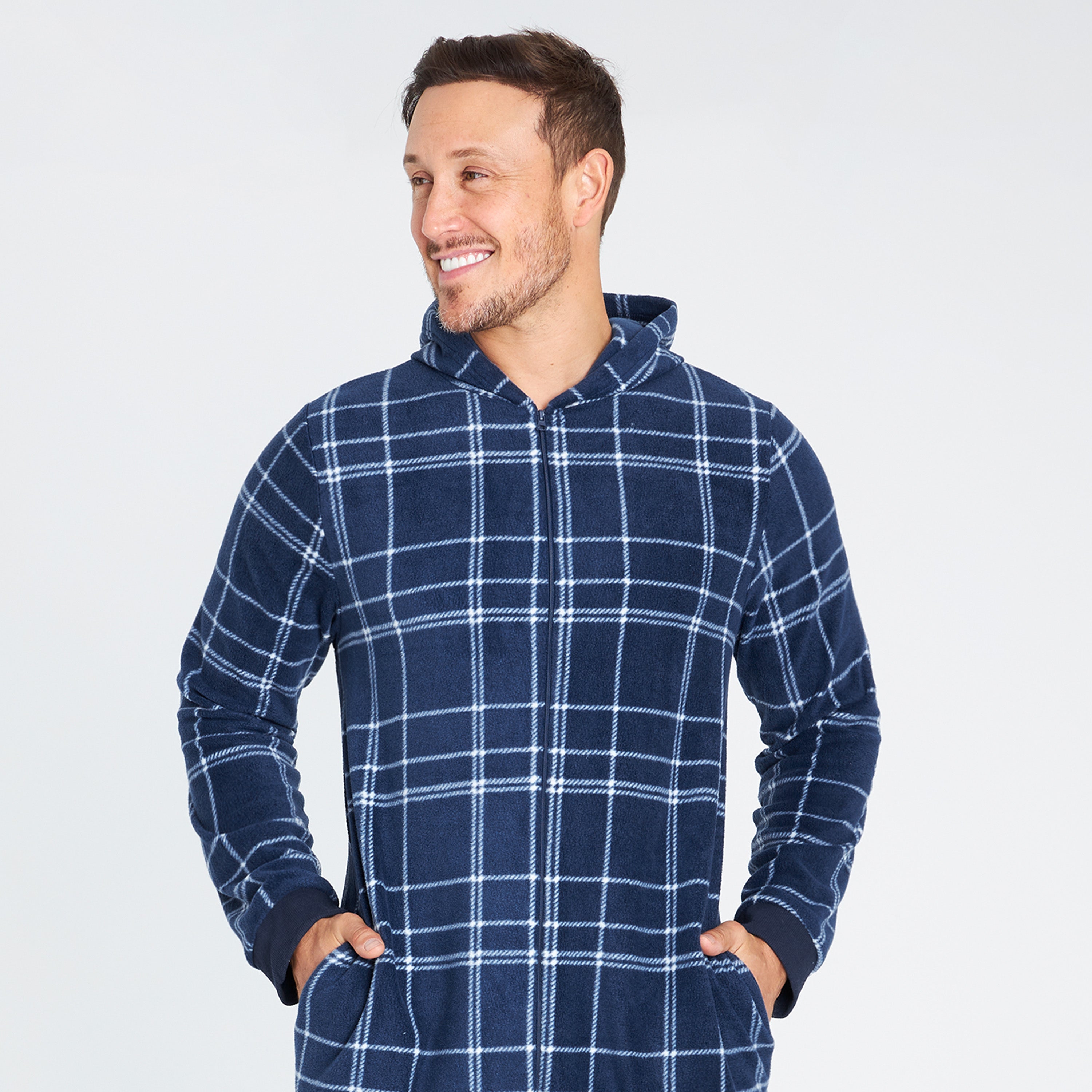 CityComfort Onesies for Men, Hooded Fleece Onesie, Gifts for Men - Get Trend