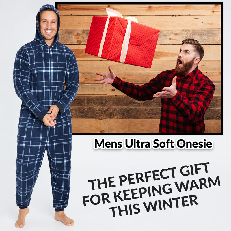 CityComfort Onesies for Men, Hooded Fleece Onesie, Gifts for Men