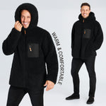 CityComfort Mens Fleece Hoodie, Fluffy Zip Up Fleece Jacket - Get Trend