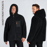 CityComfort Mens Fleece Hoodie, Fluffy Zip Up Fleece Jacket - Get Trend