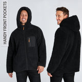 CityComfort Mens Fleece Hoodie, Fluffy Zip Up Fleece Jacket - Get Trend