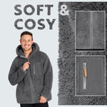 CityComfort Mens Fleece Hoodie, Fluffy Zip Up Fleece Jacket - Get Trend
