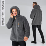 CityComfort Mens Fleece Hoodie, Fluffy Zip Up Fleece Jacket - Get Trend