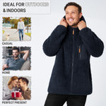 CityComfort Mens Fleece Hoodie, Fluffy Zip Up Fleece Jacket - Get Trend