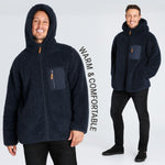 CityComfort Mens Fleece Hoodie, Fluffy Zip Up Fleece Jacket - Get Trend