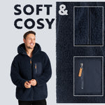 CityComfort Mens Fleece Hoodie, Fluffy Zip Up Fleece Jacket - Get Trend