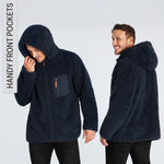 CityComfort Mens Fleece Hoodie, Fluffy Zip Up Fleece Jacket - Get Trend