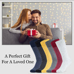 CityComfort Mens Socks Multipack, Pack of 6 Striped Calf Length Crew Socks for Men and Teens - Get Trend