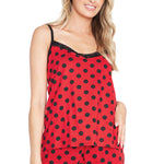 CityComfort Ladies Pyjamas, Women’s 2 Piece Nightwear, RED SPOTS Pjs Set - Get Trend